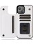 Iphone 14 Için Pu Deri Kaplamalı Tpu Telefon Kılıfı Çılgın At Doku Kartı Tutucu Kickstand Cover-White (Yurt Dışından) 3