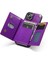 Iphone 14 Için Plus 2'si Bir Arada Çıkarılabilir Telefon Kılıfı Cüzdan Kickstand-Dark Purple ile Işıltılı Manyetik Cep Telefonu Kapağı (Yurt Dışından) 2