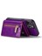 Iphone 14 Için Plus 2'si Bir Arada Çıkarılabilir Telefon Kılıfı Cüzdan Kickstand-Dark Purple ile Işıltılı Manyetik Cep Telefonu Kapağı (Yurt Dışından) 3