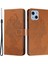 Iphone 14 Için Plus Baskı Tiger Head Pu Deri Kılıf Kılıfı Strap Strap Cüzdan Stili Özellik Flip Cover-Brown (Yurt Dışından) 1