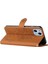 Iphone 14 Için Plus Baskı Tiger Head Pu Deri Kılıf Kılıfı Strap Strap Cüzdan Stili Özellik Flip Cover-Brown (Yurt Dışından) 3