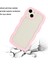 Iphone 14 Plus Wave Edge Söndürülebilir Renk Çerçevesi Şeffaf Arka Kapak Pc+Tpu Telefon Anti-Drop Vaka-Pembe (Yurt Dışından) 2