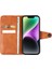 Iphone 14 Için Folio Folio Flip Pu Deri Kılıf Çılgın At Doku Birleştirme Koruyucu Telefon Kapağı Cüzdan Stand-Kırmızı (Yurt Dışından) 5