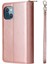 Iphone 14 Için Anti-Çizik Pu Deri Telefon Kasası Artı 9 Kart Tutucu Yuvaları Manyetik Kapanma Fermuar Cep Flip Cüzdan Kapağı Standı Strap-Rose Altın (Yurt Dışından) 3