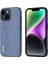 Iphone 14 Için Karbon Fiber Doku Için Telefon Geri Arka Kasa Pu Deri Kaplı Pc+Tpu Kapak-Baby Mavi (Yurt Dışından) 1