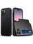 Iphone 14 Pro Max 6.7 Inç Tpu+Pc Hybrid Case Şok Geçirmez Telefon Kapağı Slayt Kartı Tutucu Black (Yurt Dışından) 1