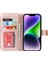 Iphone 14 Için R61 Için Doku Dikiş Pu Deri+Tpu Görüntüleme Stand Telefon Kılıf Deseni Baskılı Cüzdan Kapak Gül Altın (Yurt Dışından) 3