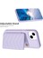 Iphone 14 Için BF26 Plus Şok Geçirmez Tpu+Pu Deri Telefon Kapak Dalga Dikiş Kartı Tutucu Kickstand Telefon Kabuğu Vaka-Mor (Yurt Dışından) 4