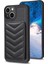 Iphone 14 Için BF26 Plus Şok Geçirmez Tpu+Pu Deri Telefon Kapak Dalga Dikiş Kartı Tutucu Kickstand Telefon Kabuğu Case-Black (Yurt Dışından) 2