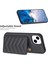 Iphone 14 Için BF26 Plus Şok Geçirmez Tpu+Pu Deri Telefon Kapak Dalga Dikiş Kartı Tutucu Kickstand Telefon Kabuğu Case-Black (Yurt Dışından) 5