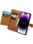 Iphone 14 Için Anti-Fall Telefon Kasası Artı Fermuarlı Cep Cüzdanı Standı Çizik Dirençli Pu Deri Telefon Flip Kapak Manyetik Toka-Orange ile (Yurt Dışından) 5