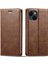 Iphone 14 Için Rfıd Için Rfıd Bloking Pu Deri Telefon Kılıfı Stand Manyetik Oto Ahmsorbed Folio Flip Cover-Brown (Yurt Dışından) 1
