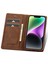 Iphone 14 Için Rfıd Için Rfıd Bloking Pu Deri Telefon Kılıfı Stand Manyetik Oto Ahmsorbed Folio Flip Cover-Brown (Yurt Dışından) 3