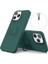 Iphone 14 Pro Max Için Max 6.7 Inç Yüzük Kickstand Tasarım Sıvı Silikon Telefon Kılıfı Koruyucu Kapak, Kradard-Blackish Green (Yurt Dışından) 1