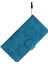 Iphone 14 Için Pu Pu Deri Telefon Kabuğu Cüzdan Kapağı Baskılı Çiçek Deseni Dönüş Stand Kılıfı Blue (Yurt Dışından) 2