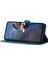 Iphone 14 Için Pu Pu Deri Telefon Kabuğu Cüzdan Kapağı Baskılı Çiçek Deseni Dönüş Stand Kılıfı Blue (Yurt Dışından) 4