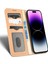 Iphone 14 Pro Max Stand Tasarım Magnetic Otomatik Emilmiş Telefon Cüzdanı Kapak Bej (Yurt Dışından) 3