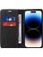 Iphone 14 Pro Max Magnetic Telefon Kılıfı Pu Deri Stand Kapağı Rfıd Engelleme Cüzdan Telefon Kabuk Black (Yurt Dışından) 3