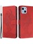 Iphone 14 Için Plus Baskı Tiger Head Pu Deri Kılıf Kılıfı Strap Strap Cüzdan Stili Özellik Flip Kapak Kırmızısı (Yurt Dışından) 1
