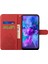 Iphone 14 Için Plus Baskı Tiger Head Pu Deri Kılıf Kılıfı Strap Strap Cüzdan Stili Özellik Flip Kapak Kırmızısı (Yurt Dışından) 2