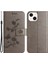 Iphone 14 Için Artı Cüzdan Tarzı Kelebek Çiçek Basılı Anti-Damla Çanta Pu Deri Standı Strap-Grey ile Telefon Kabuğu (Yurt Dışından) 1