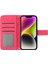 Iphone 14 Için HT04 Cilt Touch Pu Deri Stand Kılıfı Baskılı Ayçiçeği Tam Koruma Telefon Cüzdan Kapağı Omuz Kayışı Rose (Yurt Dışından) 5
