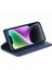 Iphone 14 Için Rfıd Için Rfıd Engelleme Pu Deri Telefon Kılıfı Cüzdan Stand Manyetik Oto Absorbed Folio Flip Cover-Blue (Yurt Dışından) 2
