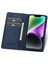 Iphone 14 Için Rfıd Için Rfıd Engelleme Pu Deri Telefon Kılıfı Cüzdan Stand Manyetik Oto Absorbed Folio Flip Cover-Blue (Yurt Dışından) 3