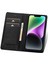 Iphone 14 Için Rfıd Için Rfıd Engelleme Pu Deri Telefon Kılıfı Cüzdan Stand Manyetik Oto Absorbed Folio Flip Cover-Black (Yurt Dışından) 3