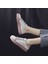 Kadın Düz Spor Ayakkabı Kore Nefes Yarım Kanvas Ayakkabılar Rahat Tembel Slip-Ons Bayanlar Siyah Beyaz Kasut Sukan (Yurt Dışından) 5