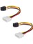 Pcıe Pcı Express Adaptörü Için 2x 4-Pin Erkek - 6-Pin Dişi Soket Kablosu (Yurt Dışından) 2