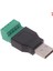 USB 2.0 Tipi Erkek Dişiden 5p Vidalı Terminale Fiş Konnektör Adaptörü (Yurt Dışından) 1