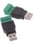 USB 2.0 Tipi Erkek Dişiden 5p Vidalı Terminale Fiş Konnektör Adaptörü (Yurt Dışından) 5