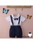Hc Erkek Bebek Erkek Takım Elbise+Tulum Önlük Pantolon+Kravat Resmi (Yurt Dışından) 3
