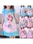 Baju Dondurulmuş Elsa Küçük Kız Prenses Elbiseler 2-12 Yaş Çocuklar Için Kısa Kollu Karikatür Yumuşak Pamuk (Yurt Dışından) 5