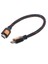 Hd Tv 3D 1080P Için 1 Ayak Kısa HDMI Kablosu Bir Ayak HDMI 1.4 Örgülü Altın (Yurt Dışından) 5