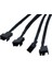 Bakır Molex 4 Yollu 3pin/4pin Bilgisayar Güç Fanı Splitter Adaptör Kablosu 12V (Yurt Dışından) 5