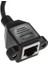 1ft RJ45 Erkek - Dişi Vidalı Panel Montajlı Ethernet Lan Ağ Uzatma Kablosu - Siyah (Yurt Dışından) 5