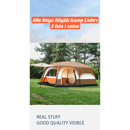 Shufa - Aile Boyu Büyük Kamp Çadırı 2 Oda 1 Salon 420*305*200 cm