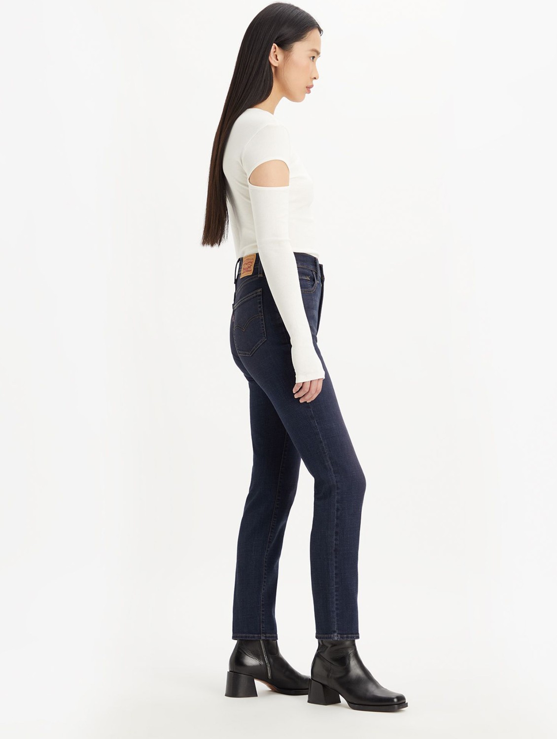 Levi's Koyu Mavi Kadın Yüksek Belli Straight Denim Pantolon 18883-0251 görsel 3