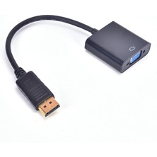 Betty Becky Displayport Dp Erkek - VGA Dişi Adaptör Ekran Bağlantı Noktası Kablosu Dönüştürücü Siyah (Yurt Dışından)