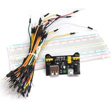 Betty Becky Takım MB102 Yüksek Kaliteli Breadboard Güç Modülü 830 Nokta 65 Jumper Kablosu (Yurt Dışından)