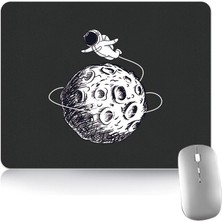 Betty Becky Dizüstü Bilgisayar Için Suya Dayanıklı Suni Deri Yumuşak Mouse Pad, Astronot Desenli, Dayanıklı Tasarım (Yurt Dışından)