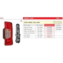 Mars Fiat Fiorino Sol Arka Duysuz Stop Lambası (Dikey Açılan Kapı) 2008&GT;