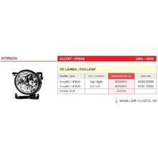Mars Hyundai Accent Verna Sis Farı Sağ 2003-2005  -92202-25500