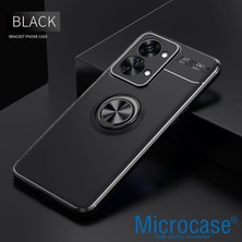 Microcase Oneplus Nord 3 5g Focus Serisi Yüzük Standlı Silikon Kılıf - Siyah AL3363