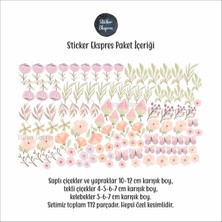 Sticker Ekspres Kır Çiçekleri Çiçek Çocuk Odası Duvar Sticker Seti