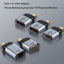 Pandoraplanet UHD 8k Type-C - HDMI/VGA/DP/RJ45/MINI Dp Video Dönüştürücü 4K 60Hz USB C Adaptörü (Yurt Dışından)