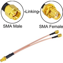 Pandoraplanet Sma Konektörü-2 x Sma Dişiden Çift Sma Erkeğe Y Tipi RG316 Kablo-Gösterildiği Gibi (Yurt Dışından)