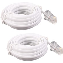 Pandoraplanet 2x RJ11 6P4C - RJ45 8P4C Modüler Telefon Internet Uzatma Kablosu 3 Metre (Yurt Dışından)